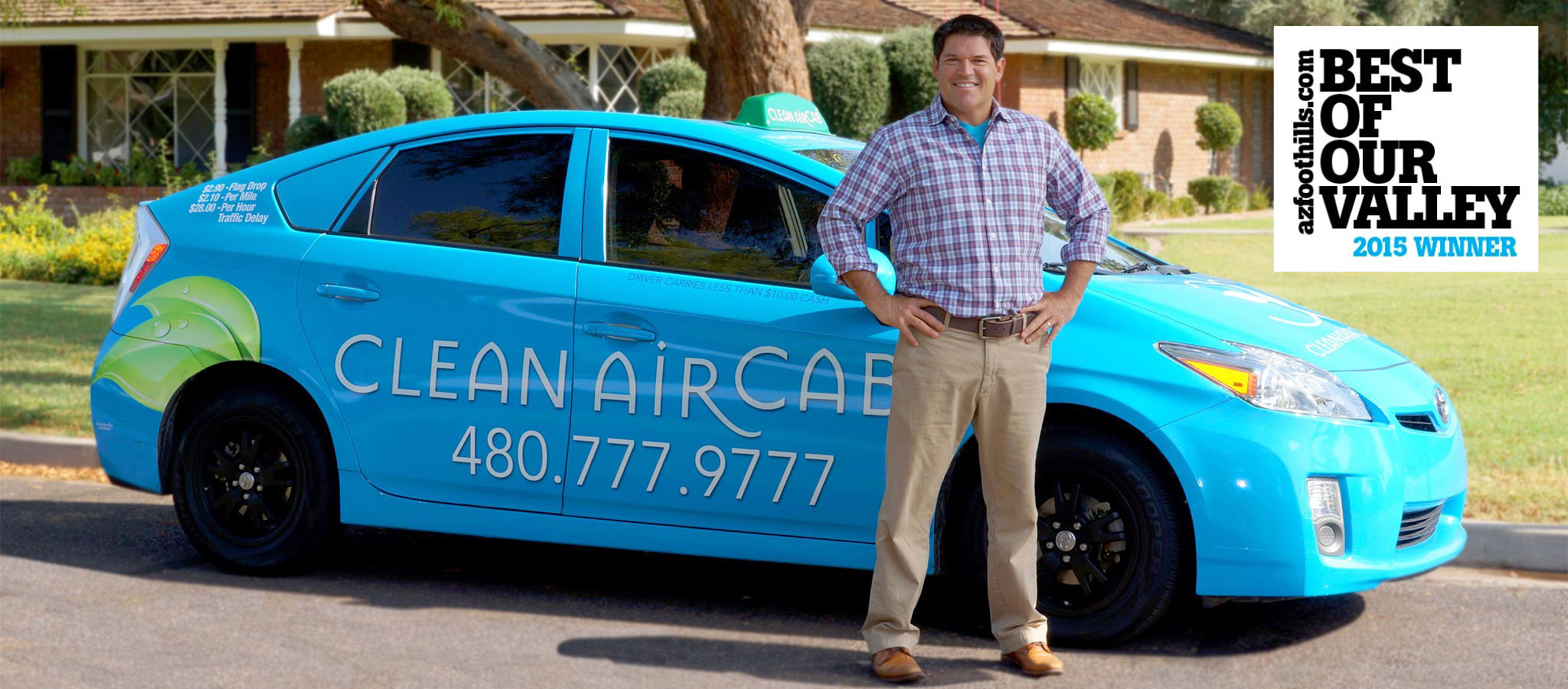 A driver of the best taxi cab in Phoenix, Arizona